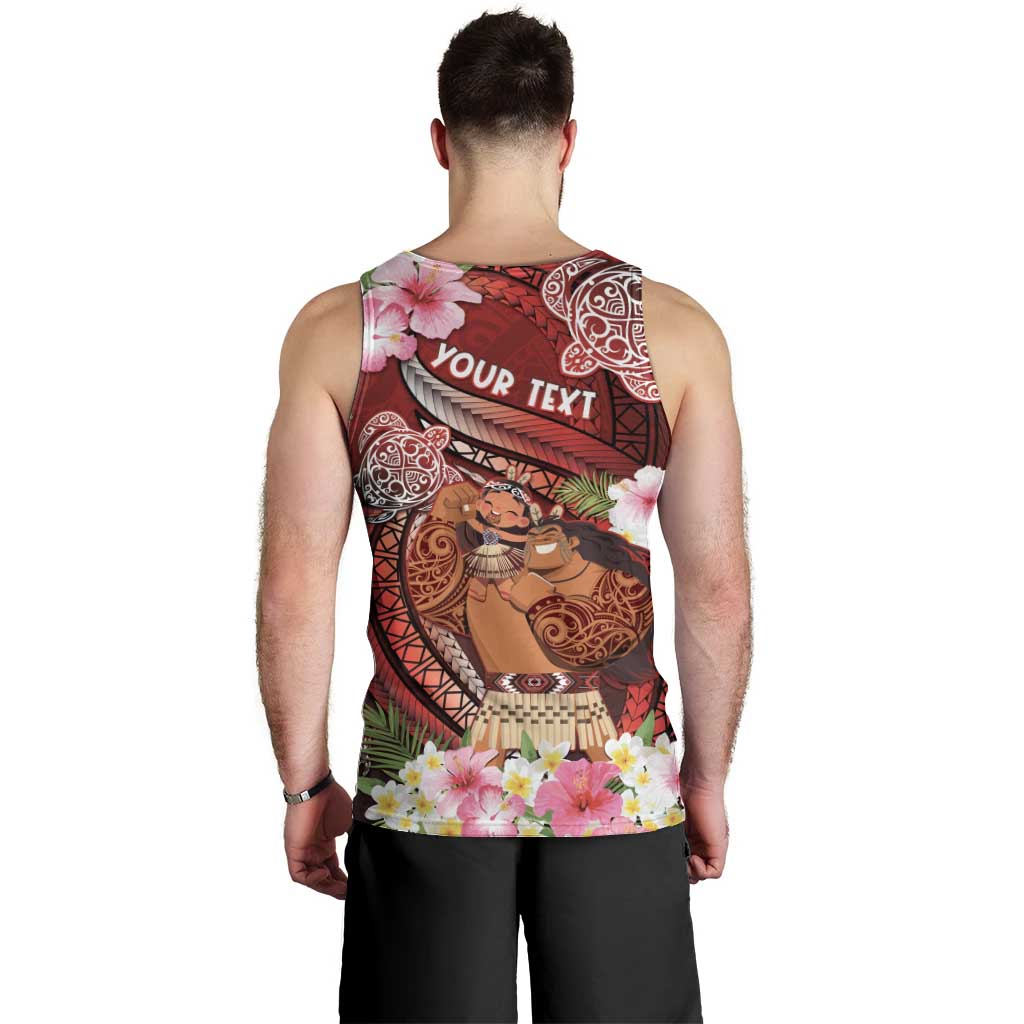 Personalised New Zealand Father's Day Men Tank Top Happy Father And Child DT04 - Polynesian Pride