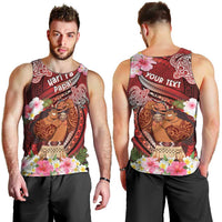 Personalised New Zealand Father's Day Men Tank Top Happy Father And Child DT04 - Polynesian Pride