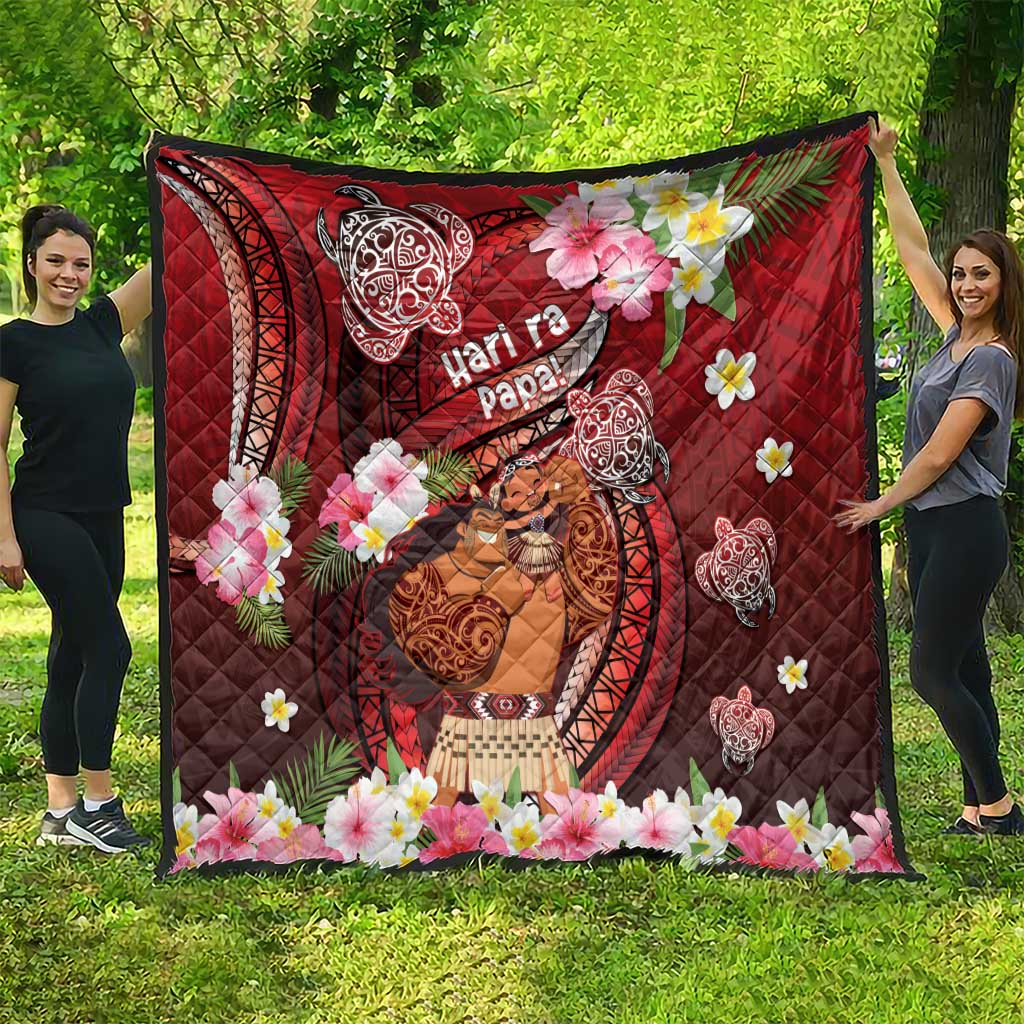 New Zealand Father's Day Quilt Happy Father And Child