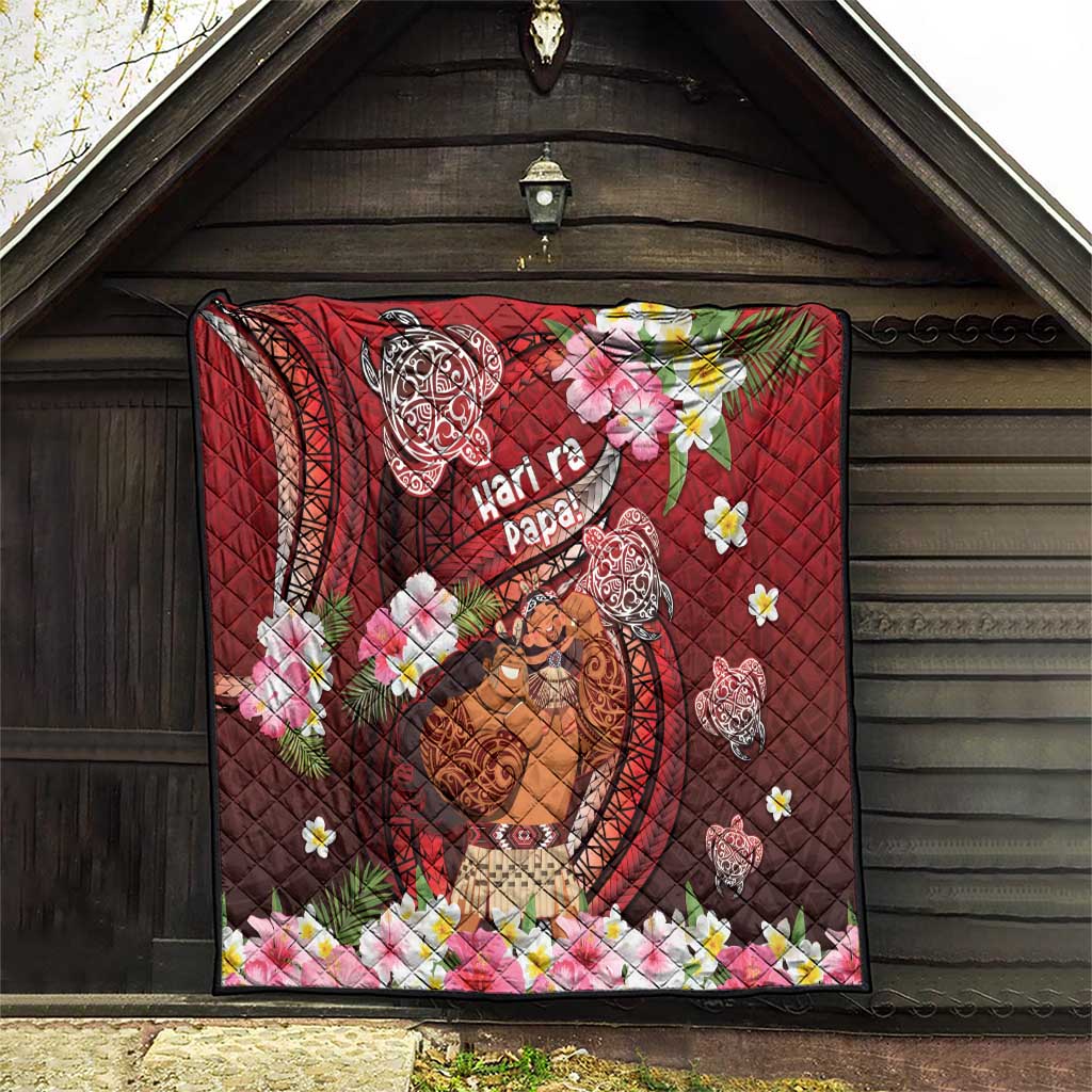 New Zealand Father's Day Quilt Happy Father And Child