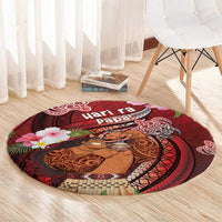 New Zealand Father's Day Round Carpet Happy Father And Child