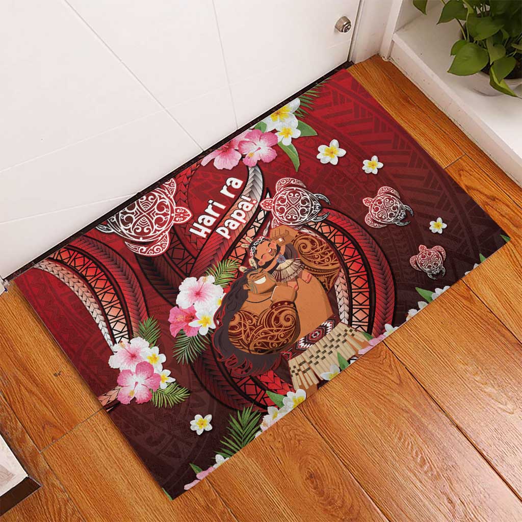 New Zealand Father's Day Rubber Doormat Happy Father And Child DT04 - Polynesian Pride