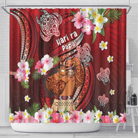 New Zealand Father's Day Shower Curtain Happy Father And Child