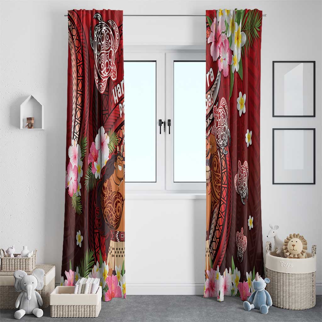 New Zealand Father's Day Window Curtain Happy Father And Child DT04 - Polynesian Pride