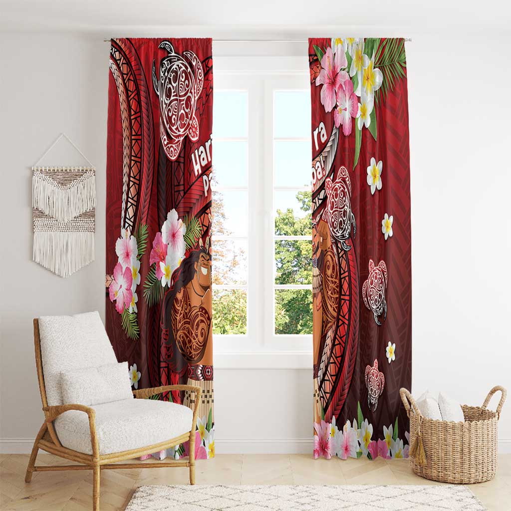 New Zealand Father's Day Window Curtain Happy Father And Child DT04 - Polynesian Pride