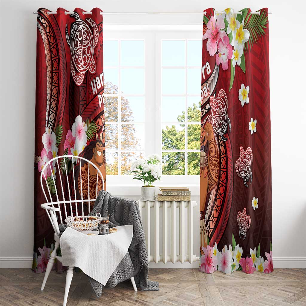 New Zealand Father's Day Window Curtain Happy Father And Child DT04 - Polynesian Pride