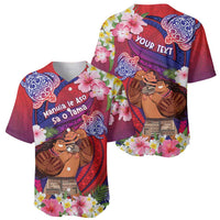 Personalised Samoa Father's Day Baseball Jersey Happy Father And Child