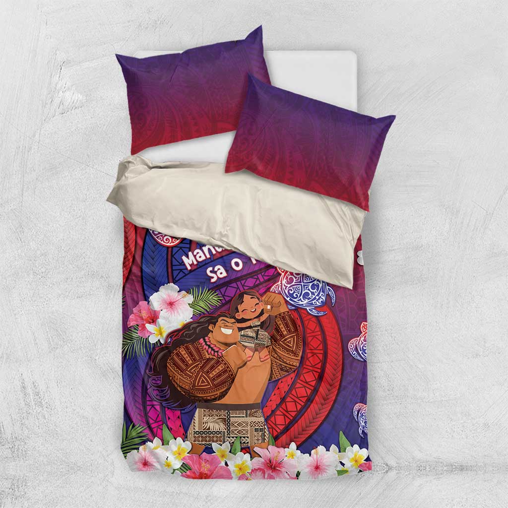 Samoa Father's Day Bedding Set Happy Father And Child