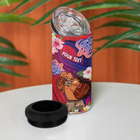 Personalised Samoa Father's Day 4 in 1 Can Cooler Tumbler Happy Father And Child DT04 - Polynesian Pride
