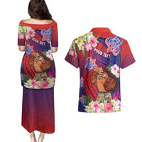Personalised Samoa Father's Day Couples Matching Puletasi and Hawaiian Shirt Happy Father And Child DT04 - Polynesian Pride