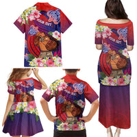 Personalised Samoa Father's Day Family Matching Puletasi and Hawaiian Shirt Happy Father And Child