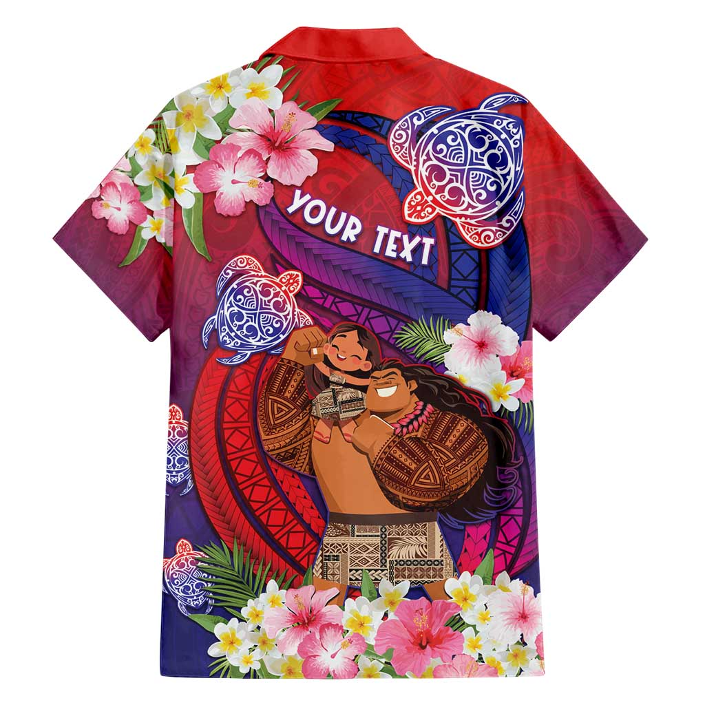 Personalised Samoa Father's Day Hawaiian Shirt Happy Father And Child