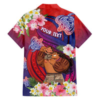 Personalised Samoa Father's Day Hawaiian Shirt Happy Father And Child