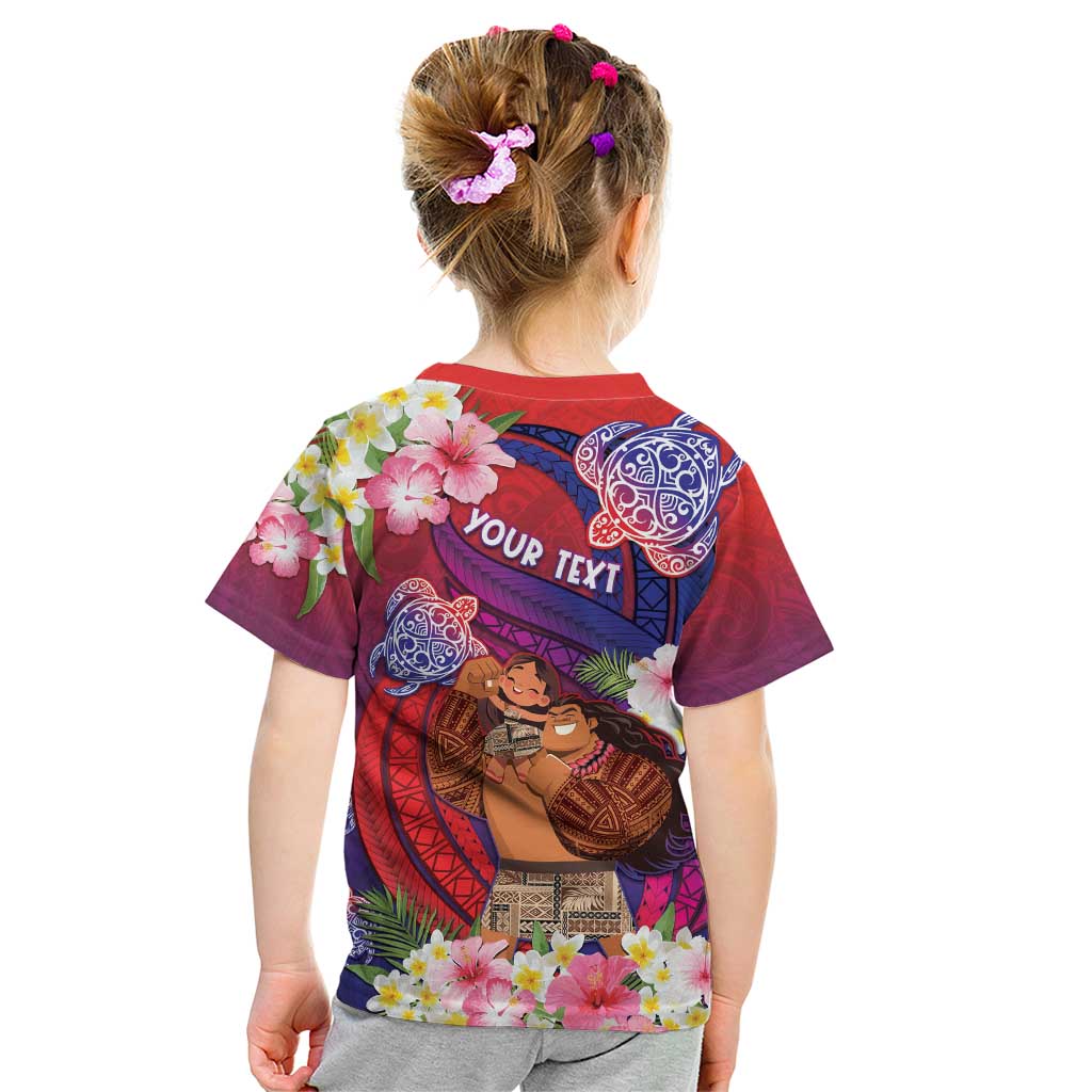 Personalised Samoa Father's Day Kid T Shirt Happy Father And Child