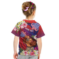 Personalised Samoa Father's Day Kid T Shirt Happy Father And Child