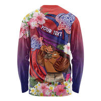 Personalised Samoa Father's Day Long Sleeve Shirt Happy Father And Child DT04 - Polynesian Pride