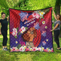 Samoa Father's Day Quilt Happy Father And Child