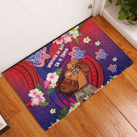 Samoa Father's Day Rubber Doormat Happy Father And Child DT04 - Polynesian Pride