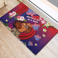 Samoa Father's Day Rubber Doormat Happy Father And Child DT04 - Polynesian Pride