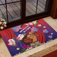 Samoa Father's Day Rubber Doormat Happy Father And Child DT04 - Polynesian Pride