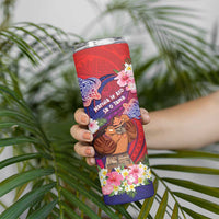 Personalised Samoa Father's Day Skinny Tumbler Happy Father And Child