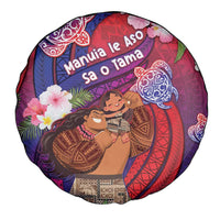 Samoa Father's Day Spare Tire Cover Happy Father And Child