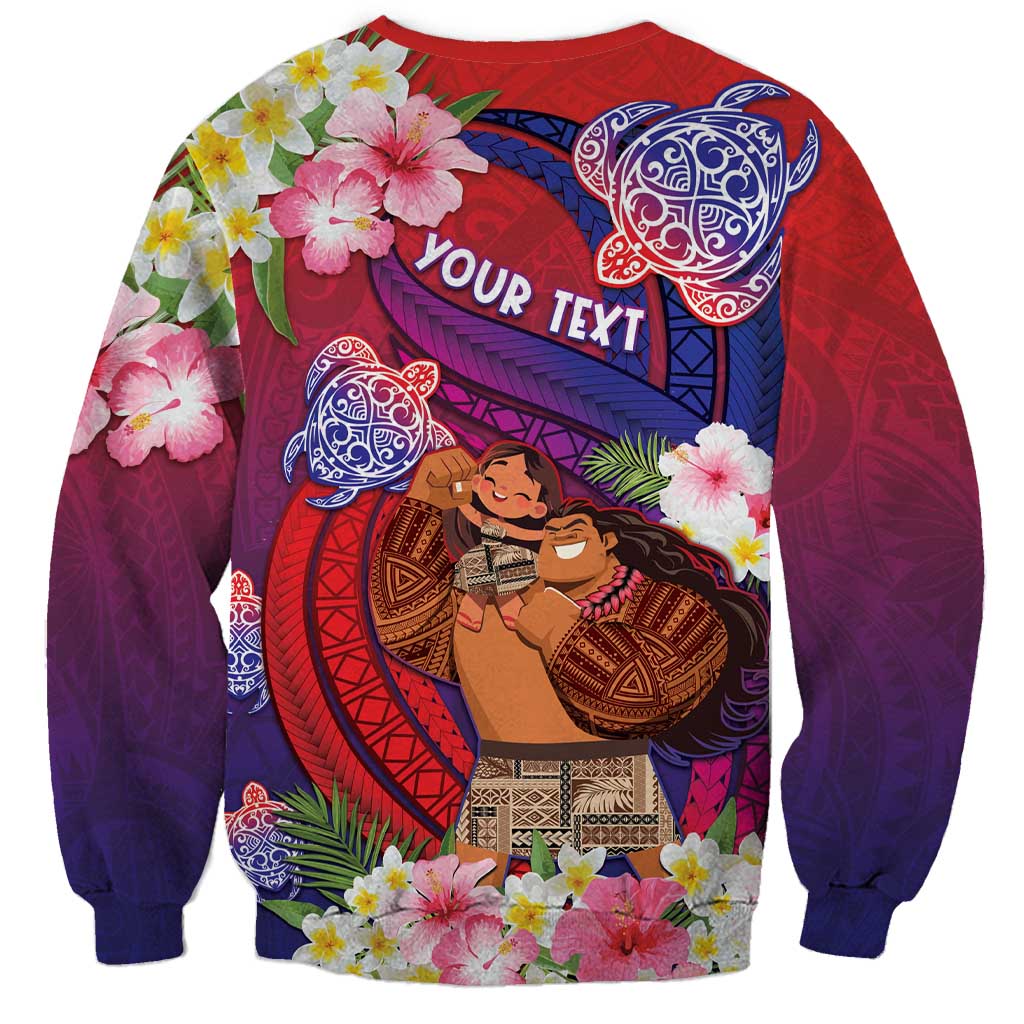 Personalised Samoa Father's Day Sweatshirt Happy Father And Child DT04 - Polynesian Pride