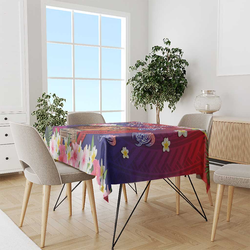 Samoa Father's Day Tablecloth Happy Father And Child DT04 - Polynesian Pride