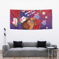 Samoa Father's Day Tapestry Happy Father And Child