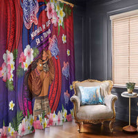 Samoa Father's Day Window Curtain Happy Father And Child DT04 - Polynesian Pride
