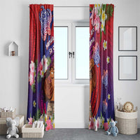 Samoa Father's Day Window Curtain Happy Father And Child DT04 - Polynesian Pride