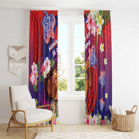 Samoa Father's Day Window Curtain Happy Father And Child DT04 - Polynesian Pride