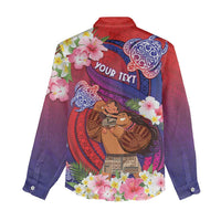 Personalised Samoa Father's Day Women Casual Shirt Happy Father And Child