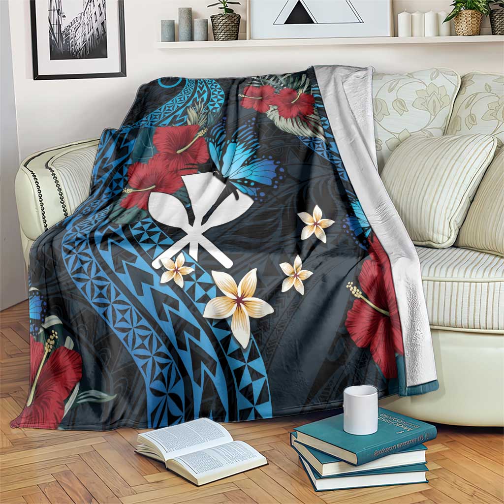 Hawaii Butterfly Blanket Kanaka Maoli Mix Hibiscus