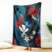 Hawaii Butterfly Blanket Kanaka Maoli Mix Hibiscus