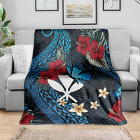 Hawaii Butterfly Blanket Kanaka Maoli Mix Hibiscus