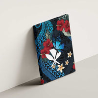 Hawaii Butterfly Canvas Wall Art Kanaka Maoli Mix Hibiscus
