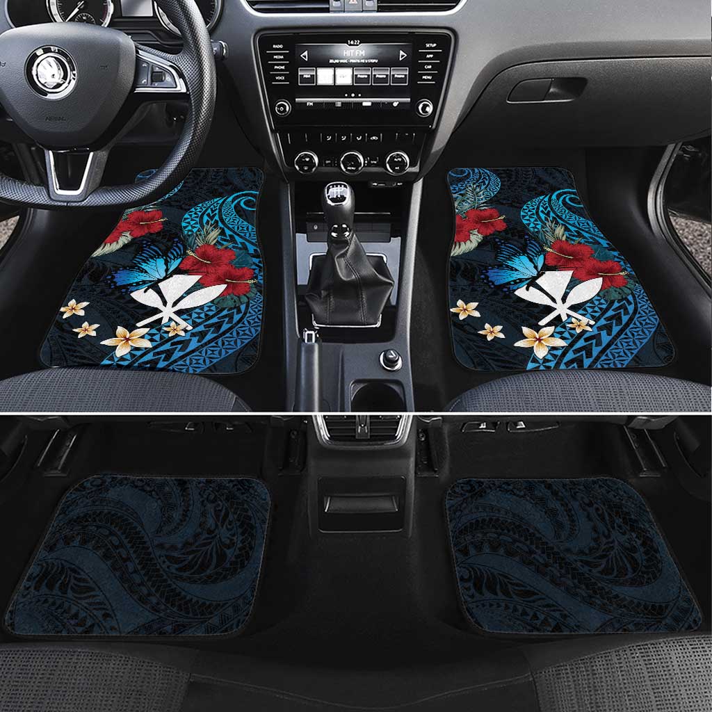 Hawaii Butterfly Car Mats Kanaka Maoli Mix Hibiscus