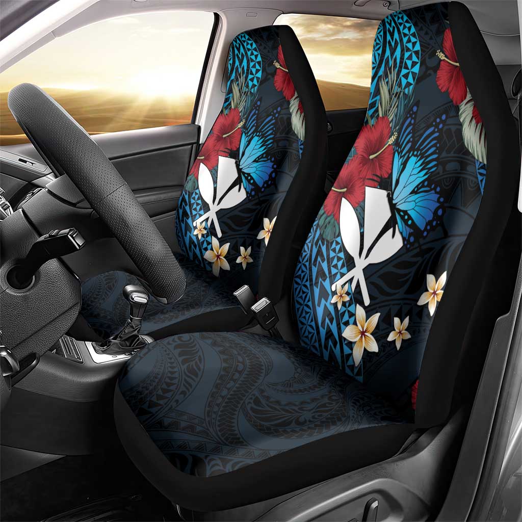 Hawaii Butterfly Car Seat Cover Kanaka Maoli Mix Hibiscus
