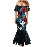 Hawaii Butterfly Family Matching Mermaid Dress and Hawaiian Shirt Kanaka Maoli Mix Hibiscus