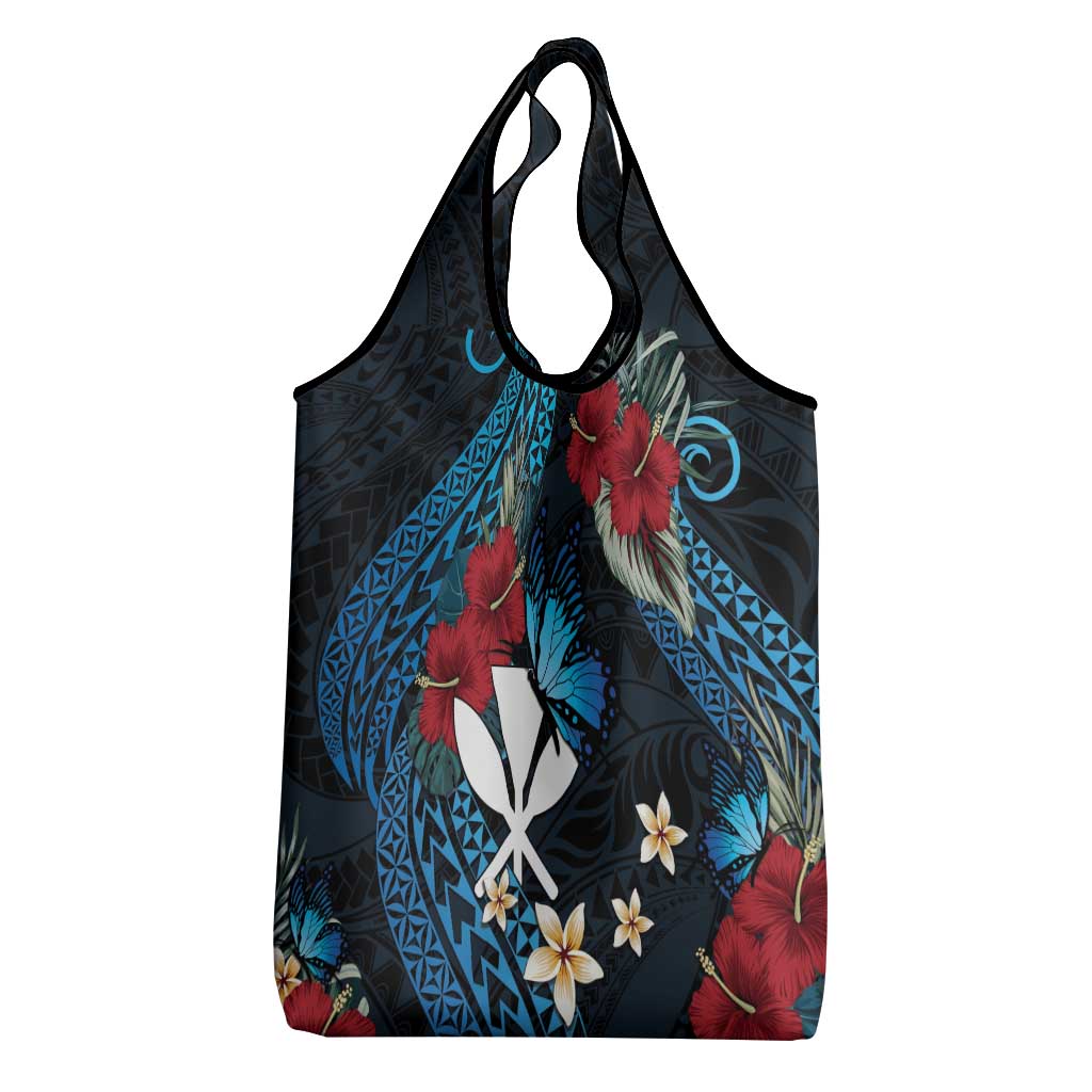 Hawaii Butterfly Grocery Bag Kanaka Maoli Mix Hibiscus