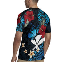 Hawaii Butterfly Rugby Jersey Kanaka Maoli Mix Hibiscus