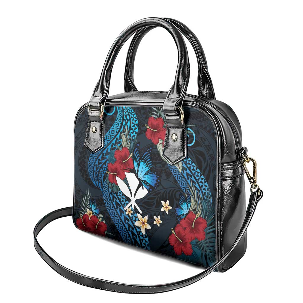 Hawaii Butterfly Shoulder Handbag Kanaka Maoli Mix Hibiscus