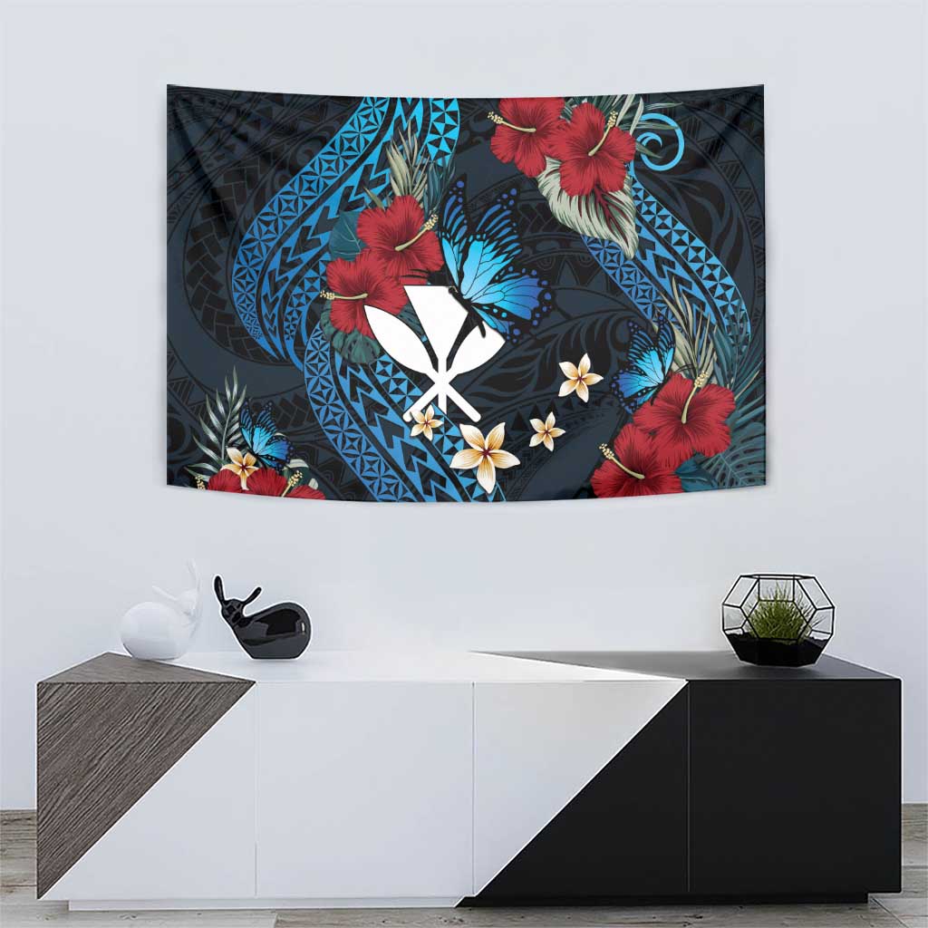 Hawaii Butterfly Tapestry Kanaka Maoli Mix Hibiscus