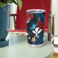 Hawaii Butterfly Tumbler Cup Kanaka Maoli Mix Hibiscus