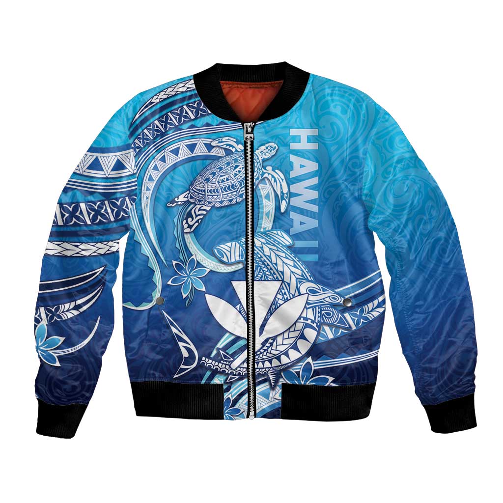 Hawaii Bomber Jacket Turtle With Hammerhead Shark Oceanic
