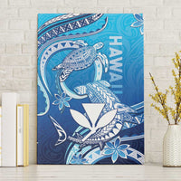 Hawaii Canvas Wall Art Turtle With Hammerhead Shark Oceanic DT04 Without Frame Blue - Polynesian Pride