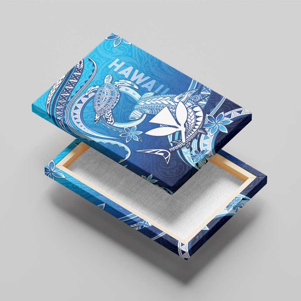 Hawaii Canvas Wall Art Turtle With Hammerhead Shark Oceanic DT04 - Polynesian Pride