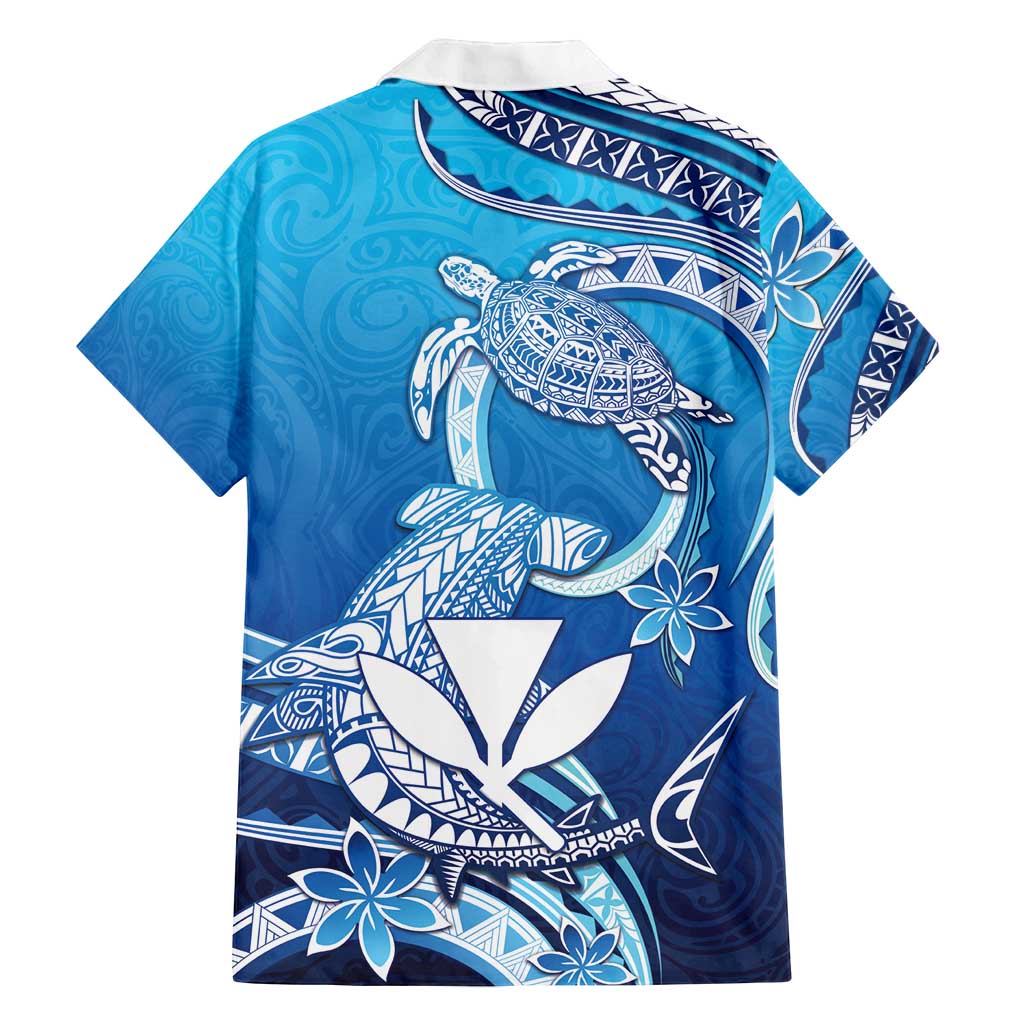 Hawaii Family Matching Off Shoulder Maxi Dress and Hawaiian Shirt Turtle With Hammerhead Shark Oceanic