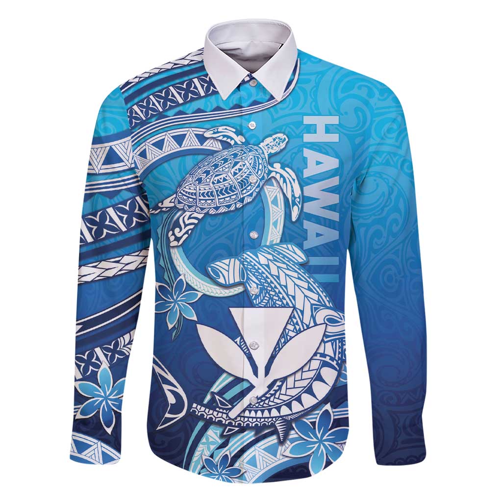 Hawaii Family Matching Short Sleeve Bodycon Dress and Hawaiian Shirt Turtle With Hammerhead Shark Oceanic